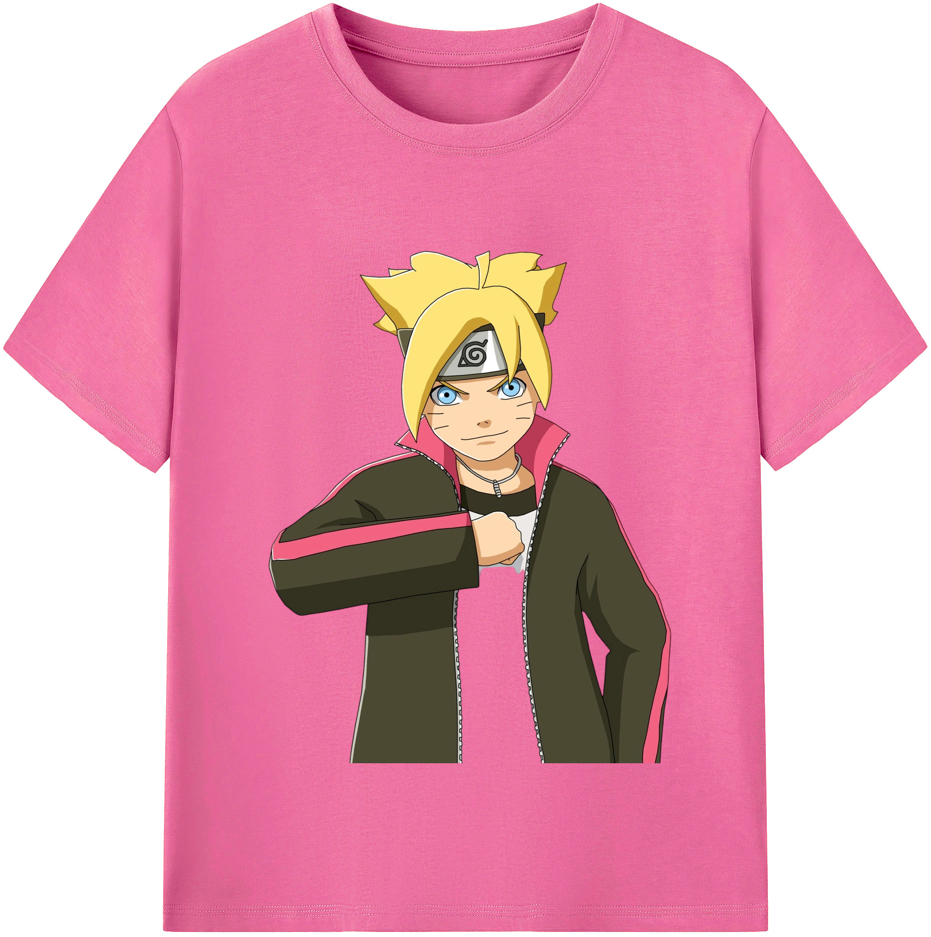 （画像用） NARUTO -ナルト- うずまき ボルト Uzumaki Boruto レディースカジュアルプリントTシャツ（綿100％）